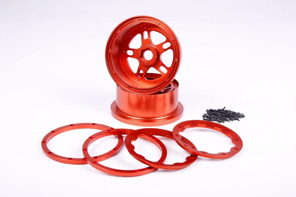 

Alloy Cnc Front Wheels Hub with Lock Ring Kit for 1/5 Hpi Rovan Kingmotor Baja 5b 5t 5sc Rofun Truck Rc Car Parts