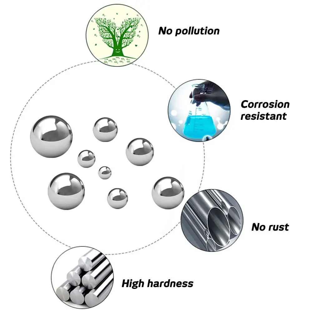Твердые круглые шарики, диаметр 1 мм-40 мм, шарики из нержавеющей стали 304, высокоточные шарики подшипников, гладкие шарики