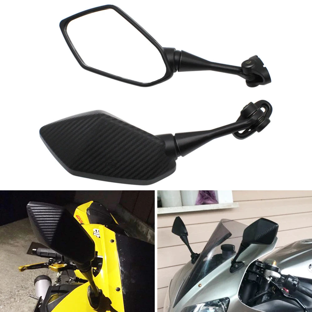 Motorcycle Mirrors Racing Sport Bike Rear View Mirror For Honda CBR F4 F4i/RC51/ RVT1000 DD250E/300/350 HYOSUNG GT Carbon