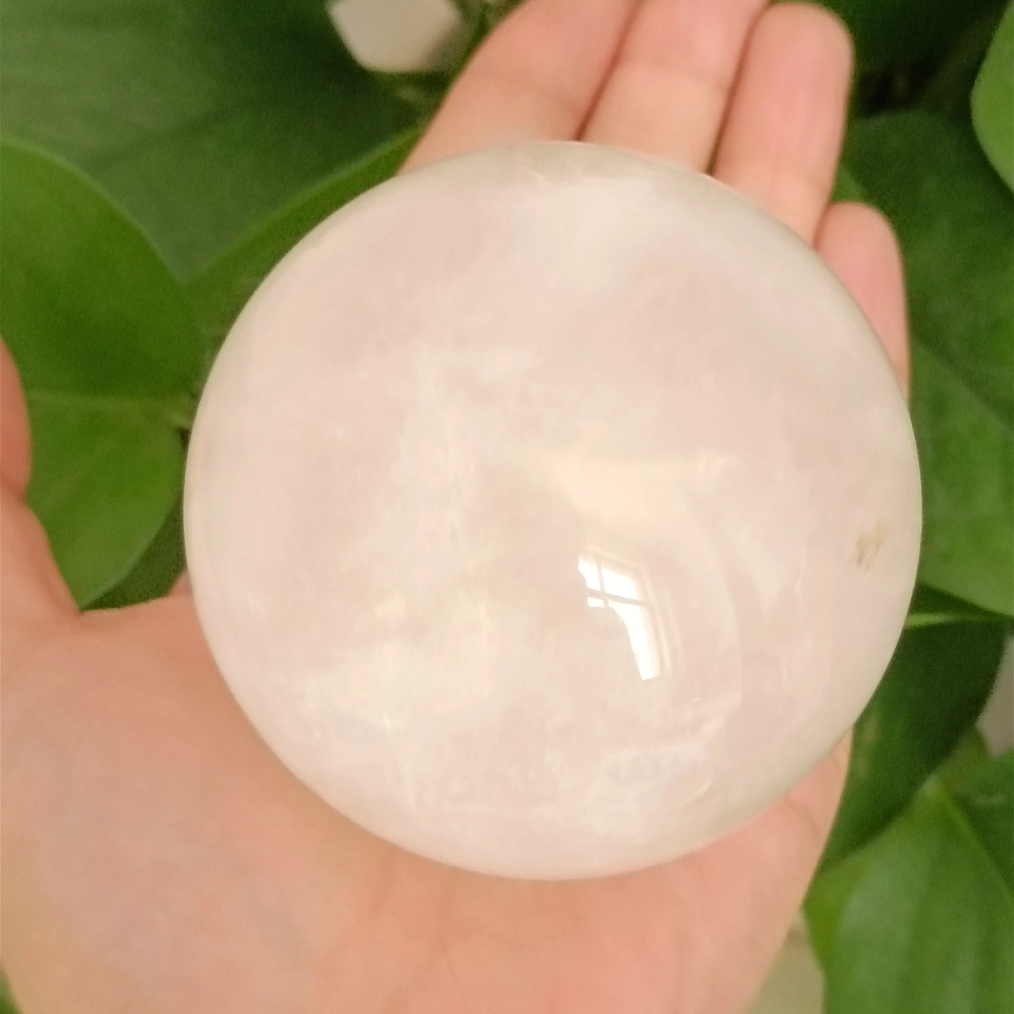 5-6cm 1pc Natural White calcite stones sphere Iceland spar sphere ball Quartz Crystals Rock Energy Mineral Specimen home decor