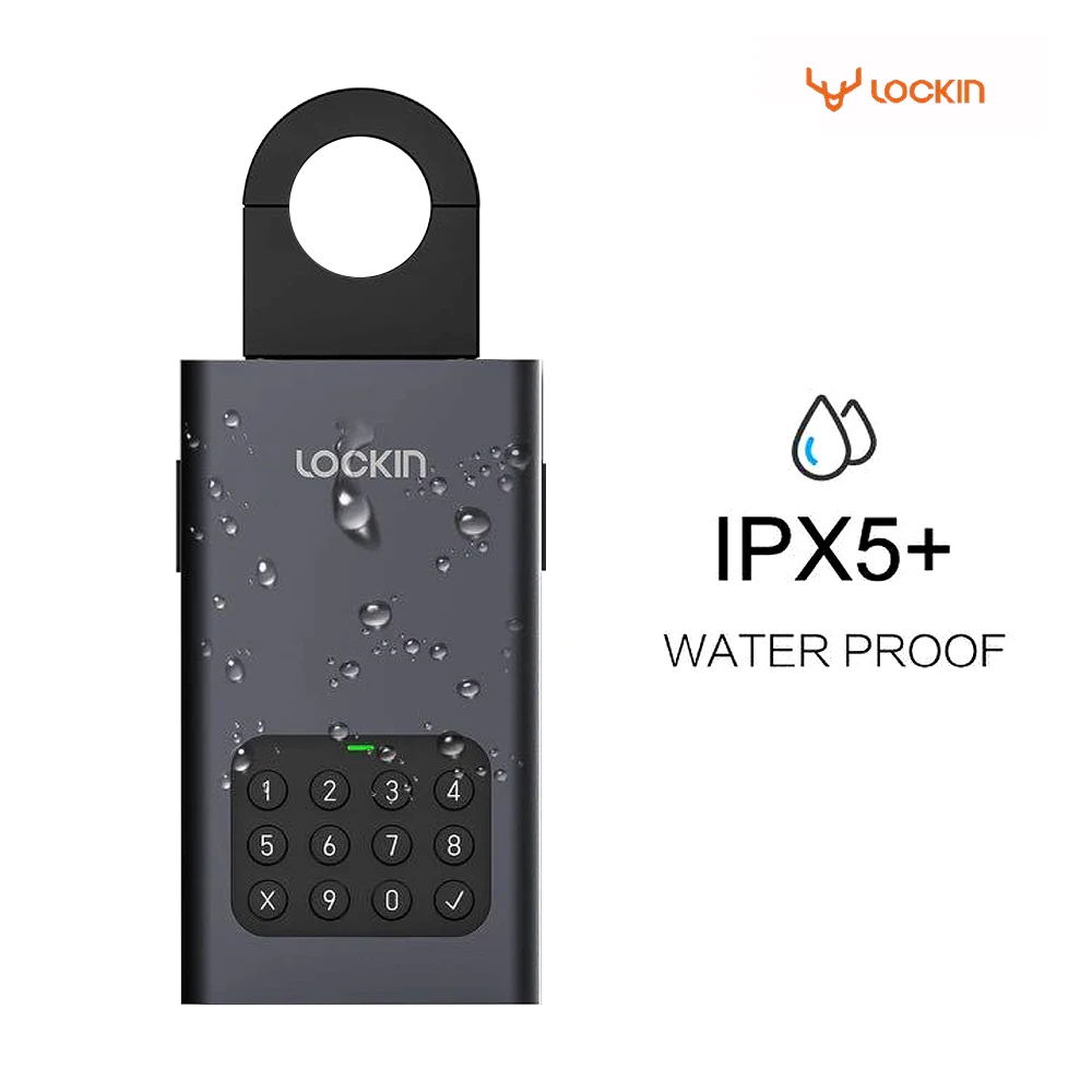 Lockin-インテリジェントキー収納ロックボックス,Bluetoothワイヤレスパスワード,合金安全ボックス,IPX5防水,Tuyaアプリリモコン,新品