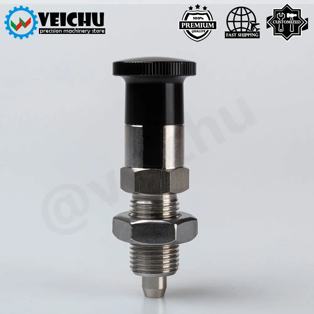 Stainless Steel Alumunum Knob Spring Plungers With Nut Self-Locking Indexing Plungers For Precision Machine Positioning&Locking