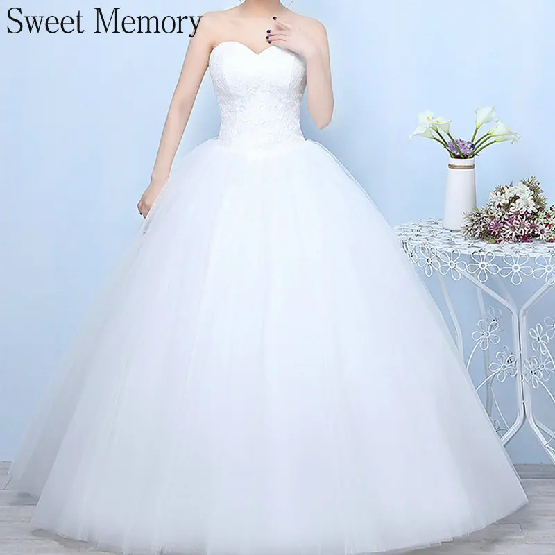 Süße Speicher Schatz Sexy Kleid Weiß Einfache Brautkleider Braut Spitze Robe Sirene Mariage Weding Party Formale Kleid