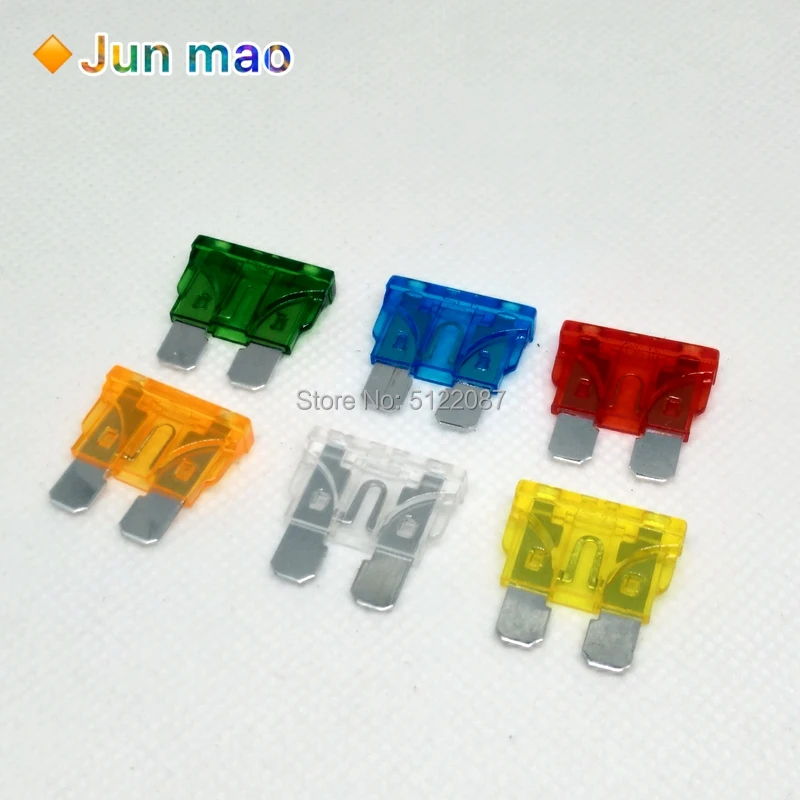 30Pcs Standard Auto Blade Fuse for Car 5 10 15 20 25 30 AMP Car Fuse Auto Fuse White Yellow Red Blue Orange Green