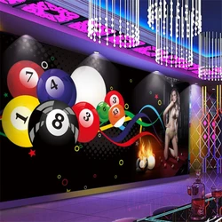 wellyu Custom mural 3d billiard sexy beauty club gym tooling background wall decoration painting wallpaper  papel de parede