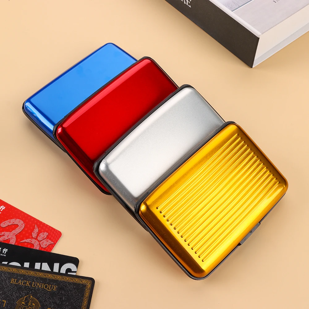 1Pcs RFID Blocking Credit Card Holder Coin Purse Aluminum Metal Waterproof Anti-Theft Wallet Business Card Case for Men Women image 3