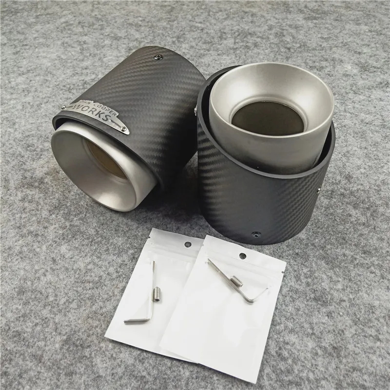 1 Pc Exhaust Pipe For MINI R55 R56 R60 F54 F55 F56 Cooper S  Carbon Fiber 304 Stainless Steel Muffler Tailpipe Tip Tail Throat