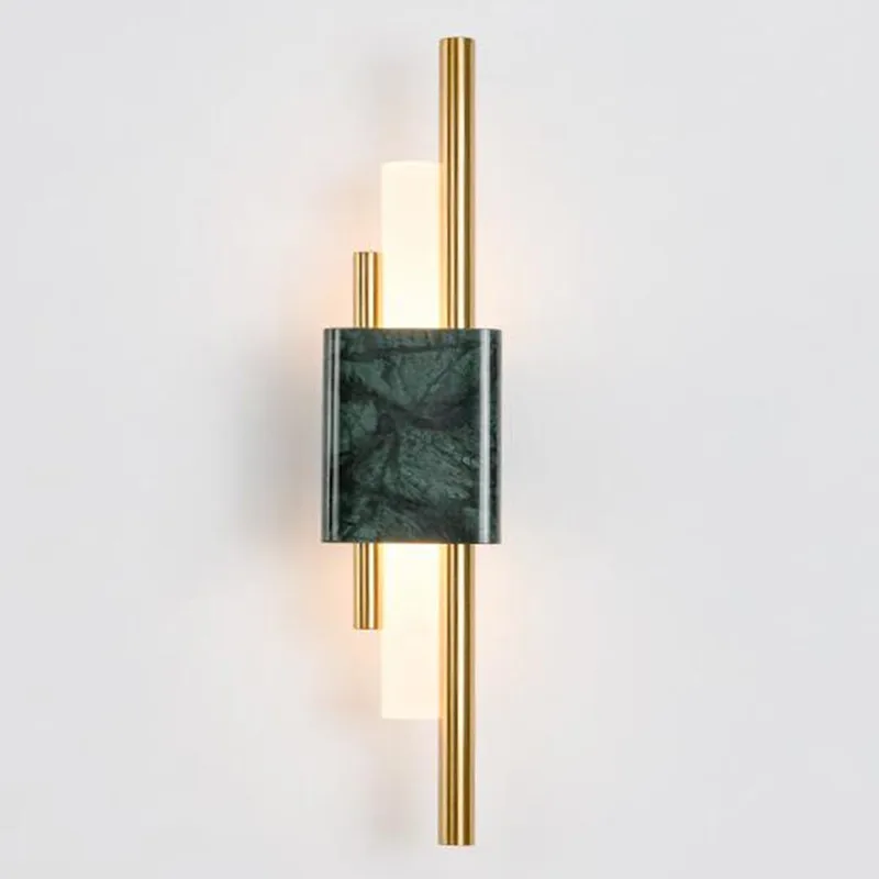 

Marble Wall Lamp Modern Wall Sconce For Bedroom Living Room Led Home Decor Light Luxury Lustre Black/White/Green Indoor Lighting