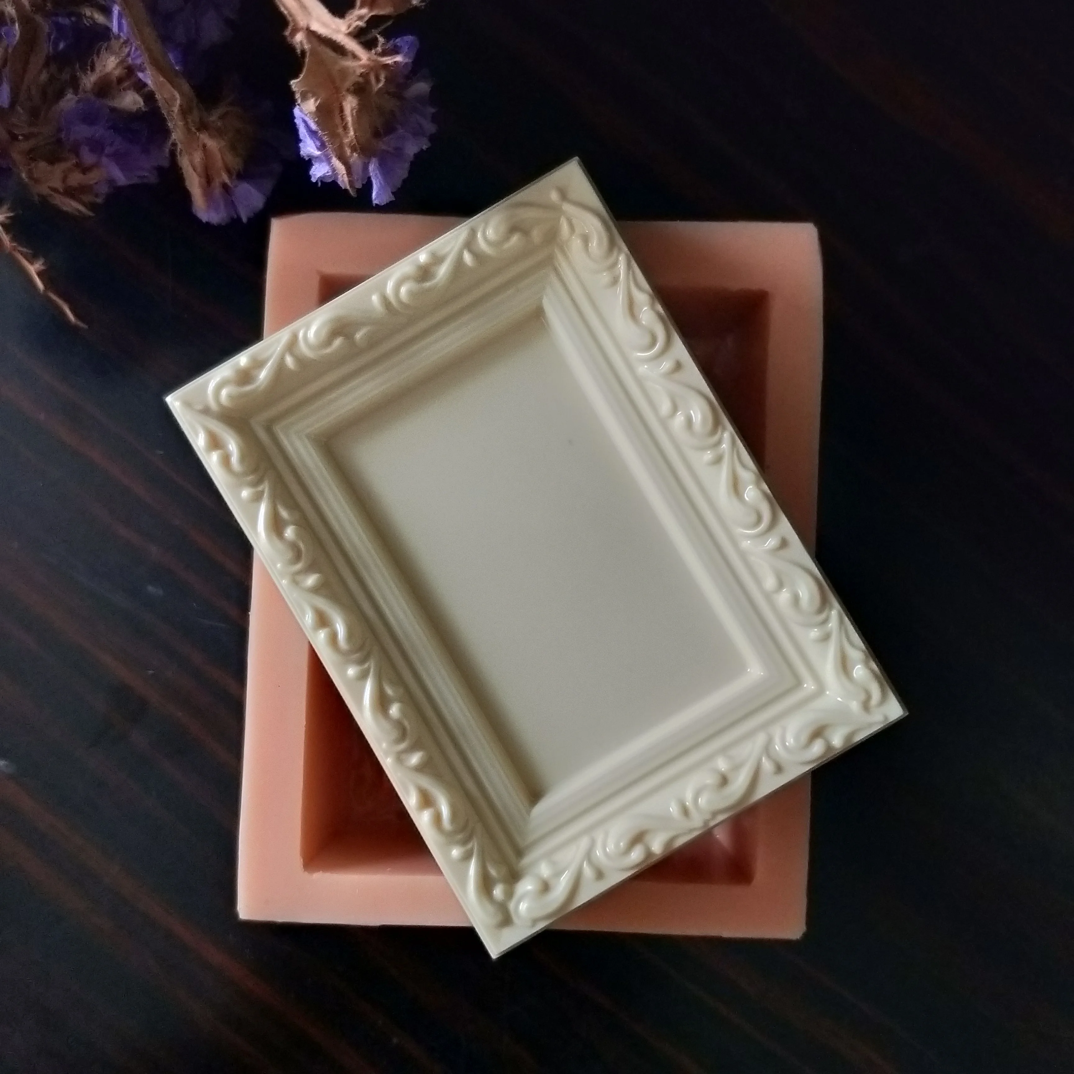 

Fondant Mould Frame Soap Molds Mold Silicone Gypsum Chocolate Candle Candy Mold Picture Frame Clay Resin QT0192 PRZY Silicone