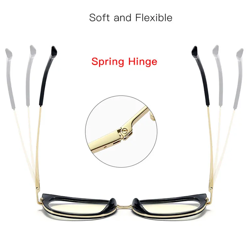 Blue Light Blocking Glasses Frame for Women Eyewear UV400 Filtering Harmful Blue Ray Optical Eyeglasses Spectacles Frame Female