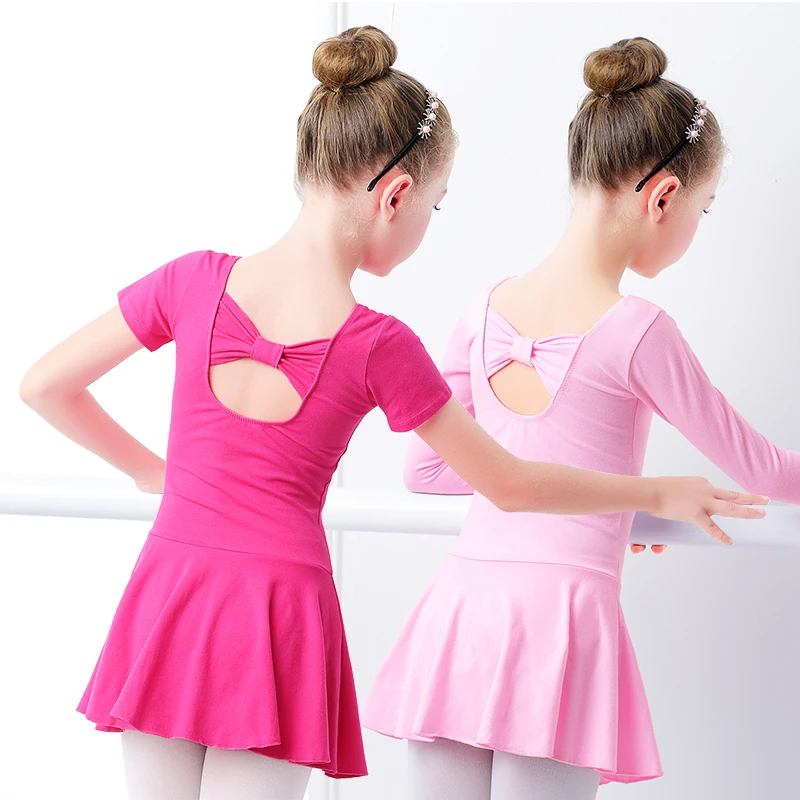 Girls Lycra Leotards Ballerina Skirts Gymnastics Skating Skirted Leotard Kids Dance Leotard Dress Ballet Bodysuit Costume