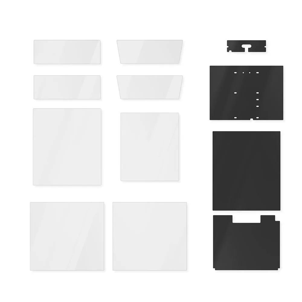 V0.1 Acrylic plate complete set 2mm transparent 8 pieces 3mm black 4 pieces For Voron 0.1 Parts