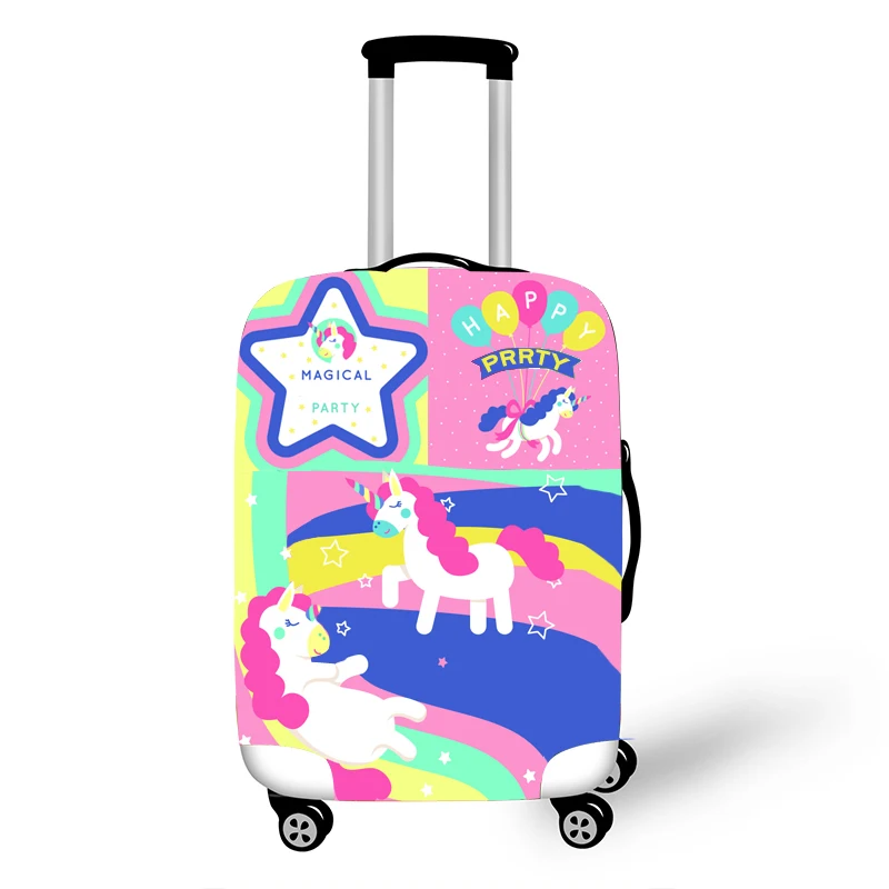 Exclusive Unicorn Luggage Cover Elasticity Case Suitcase Covers Trolley Baggage Dust Protective Case Cover Travel Accessories