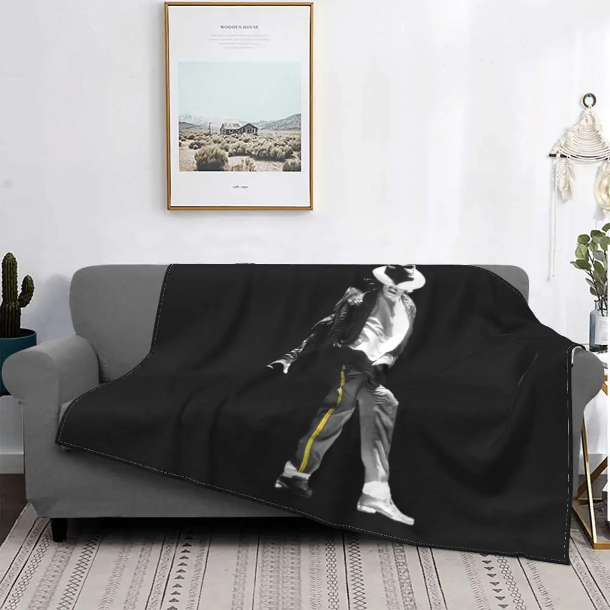 

Michael Jackson Blankets Fleece Decoration Ultra-Soft Throw Blankets for Bedding Bedroom Plush Thin Quilt