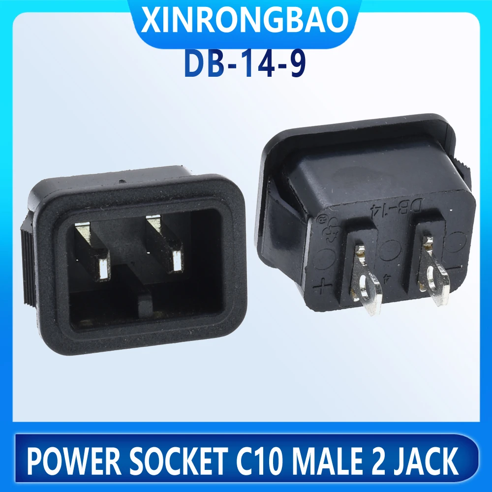 Customizable power socket C10 male 2 jack power outlet embedded electric connector for PDU UPS with certificate superior quality