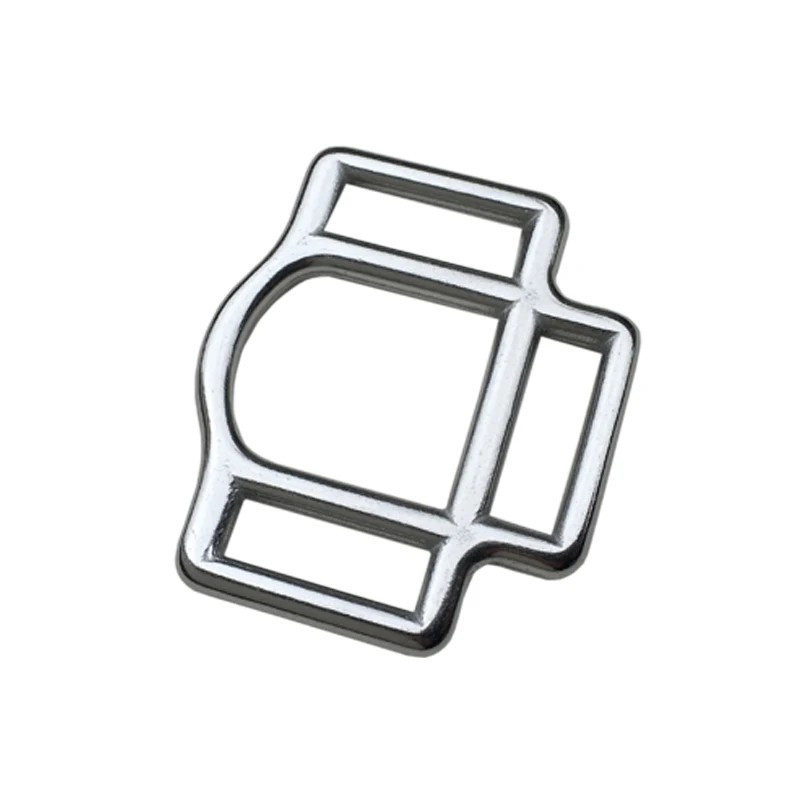 10pcs Stainless Steel Buckles Strong Halter Metal Buckle Square 3-Slots 20mm