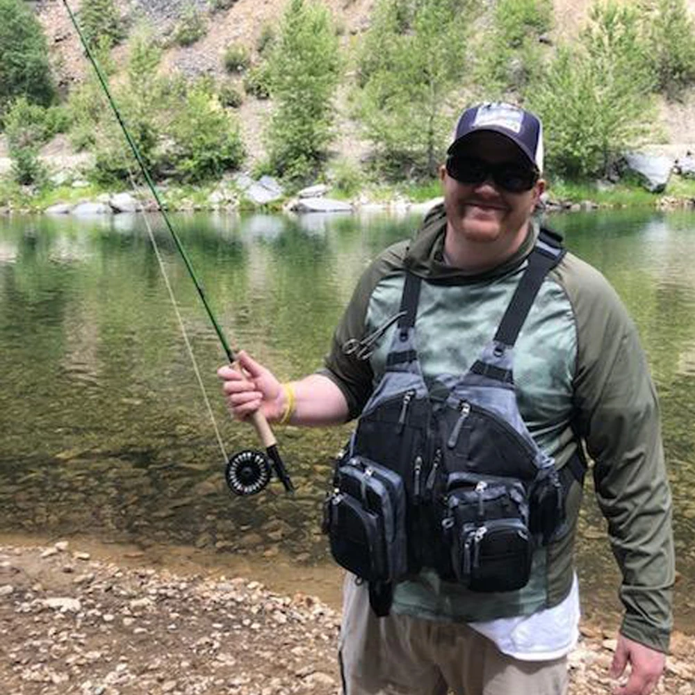 New Multi Pocket Outdoor Mesh Fly Fishing Vest Pack Tackle Backpack Fishing Bag Adjustable Size  for Men and Women image 3
