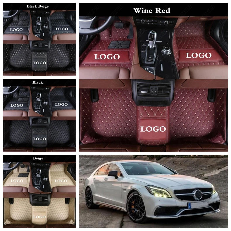 

Custom Fit Car Mats for Mercedes Benz CLS CLS350 CLS400 CLS450 CLS500 CLS550 CLS63 AMG Leather Saloon Waterproof Foot Rugs Pads