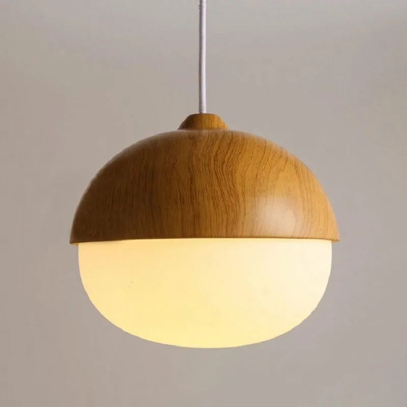 

Скандинавская люстра в виде гайки, подвесной светильник из твердого дерева и стекла, современное промышленное освещение, осветительный прибор