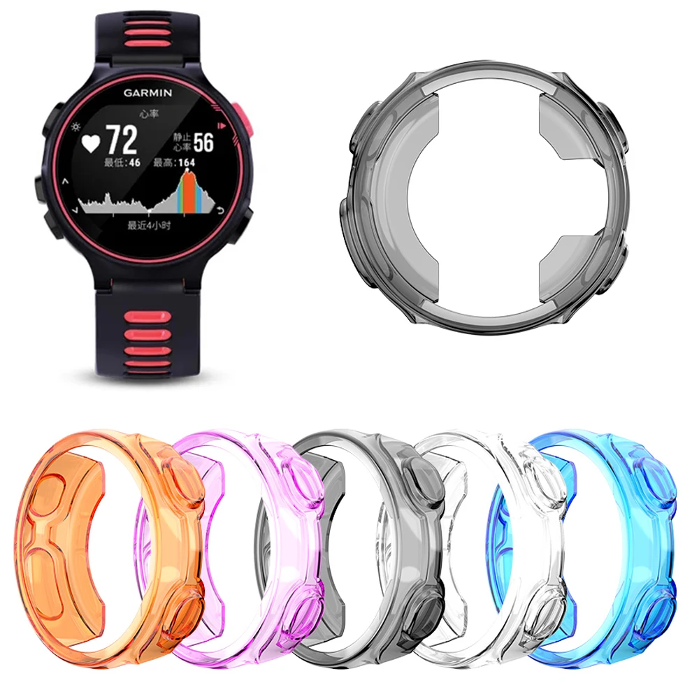 For Garmin Forerunner 735XT TPU Case Silicone Shockproof Protective Cover Watch Soft TPU Protector Shell Frame