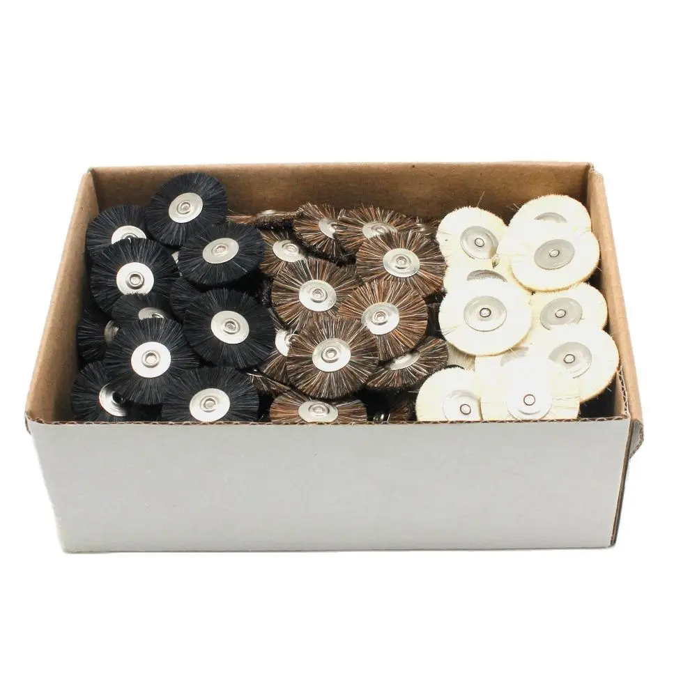 144pcs 22mm Abrasive Brushes  2.35mm Shank  Jewelry Polishing Wheel  for Dremel Power Tool Accessories