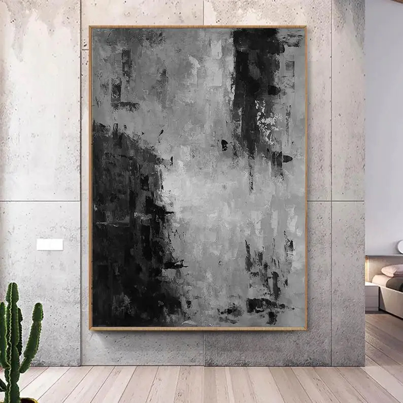 

Abstract Painting large,modern Abstract Wall Art canvas,large Abstract Wall Artblack And White painting,living Room Painting