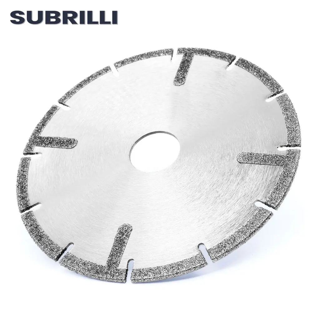 Soubrilli-hoja de sierra de diamante galvanizado, discos de corte reforzados con protección para baldosa de mármol, 5 pulgadas, 125mm, 1 ud.
