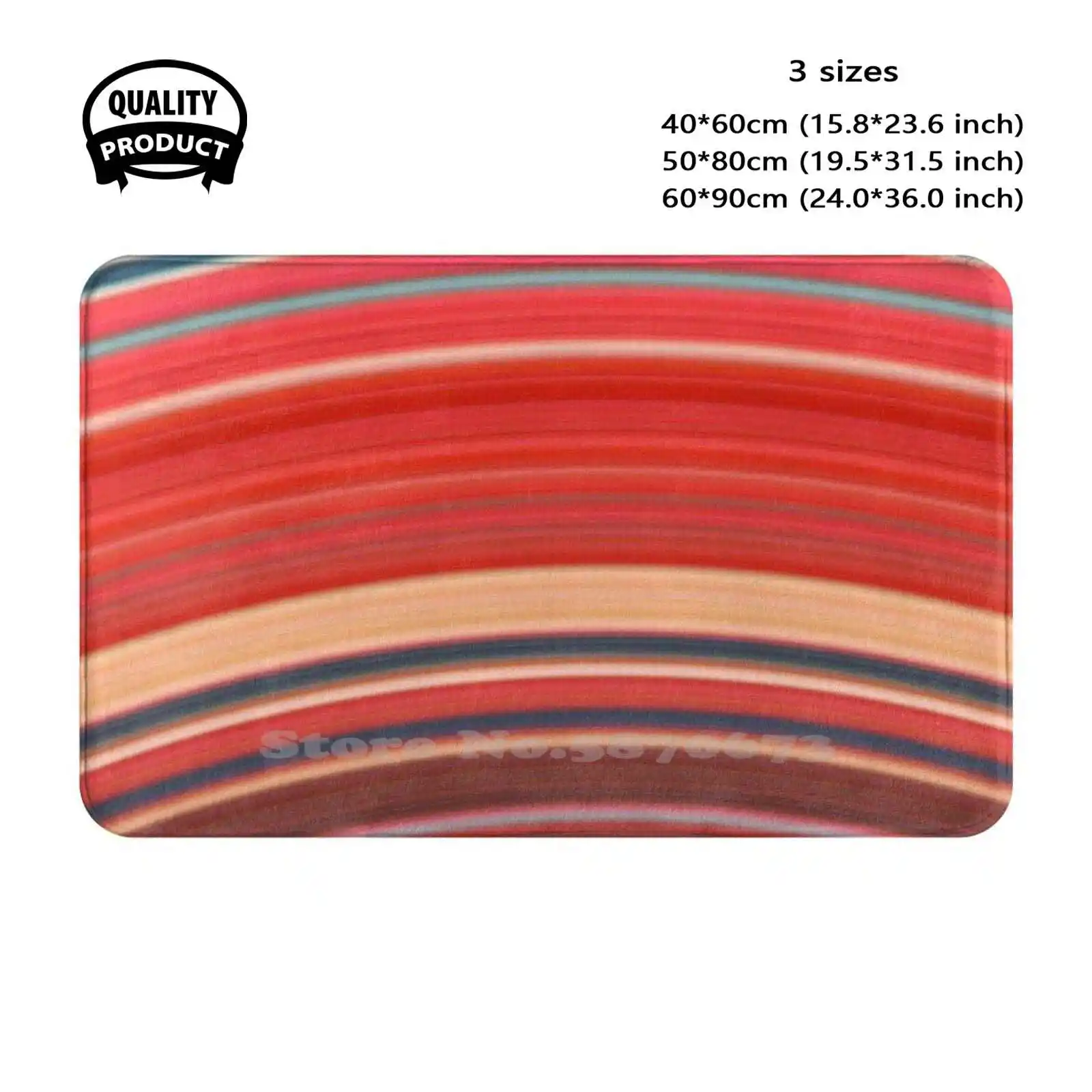 Stripe Design Soft Cushion Home Carpet Door Mat Car Rug Stripe Red Eddie Barron Digital Design Offset Photographs