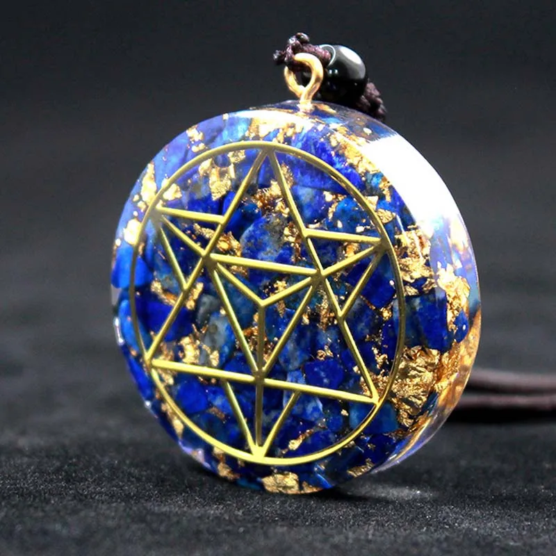 Orgone Pendant Natural Crystal lapis lazuli Seven Chakra Pendant Necklace Jewelry Gifts For Women Men Orgonite