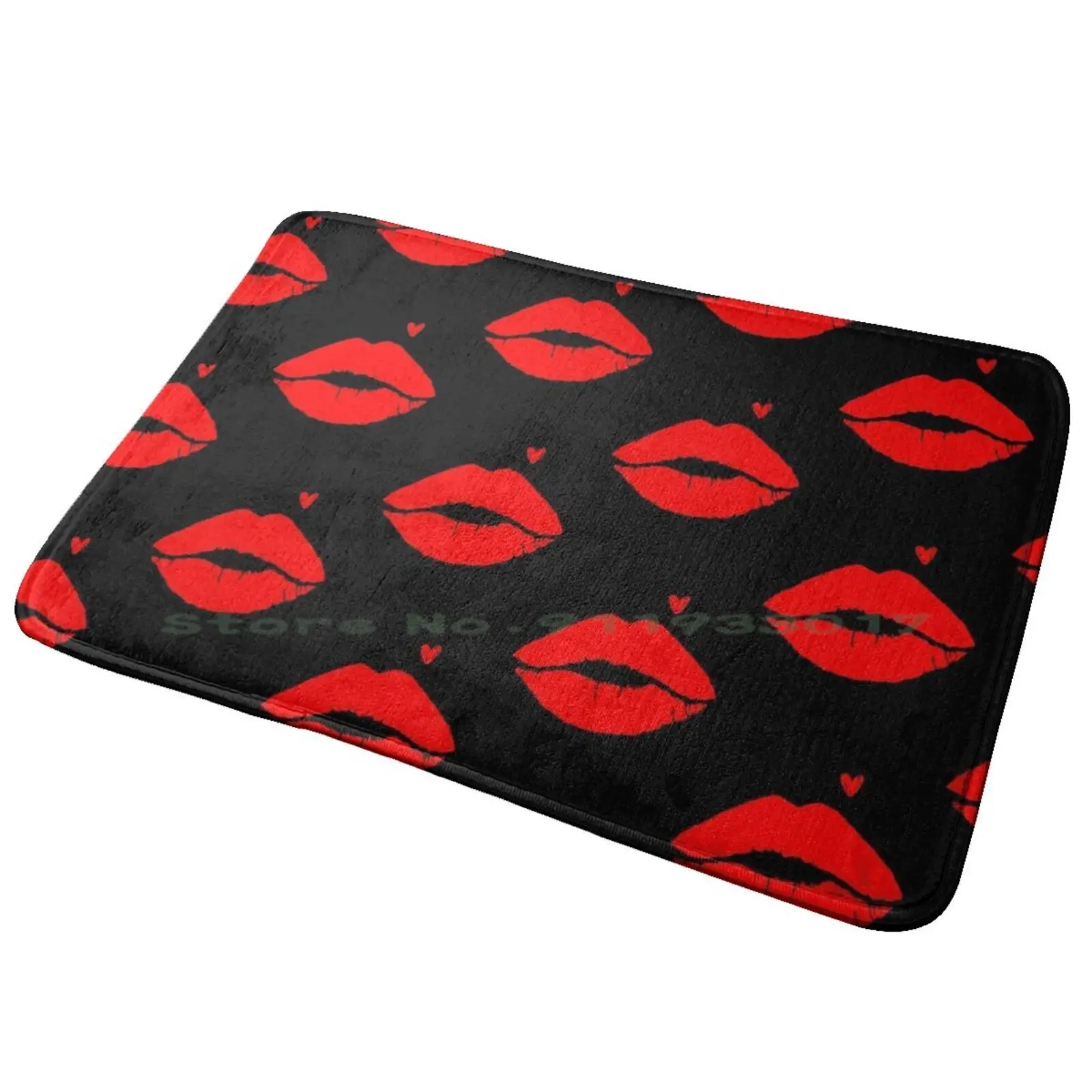 Ga Lips Red Lips Entrance Door Mat Bath Mat Rug Buddha Lotus Zendala Yoga Meditation Mandala Ommm Namaste Shavasana Chaturangas