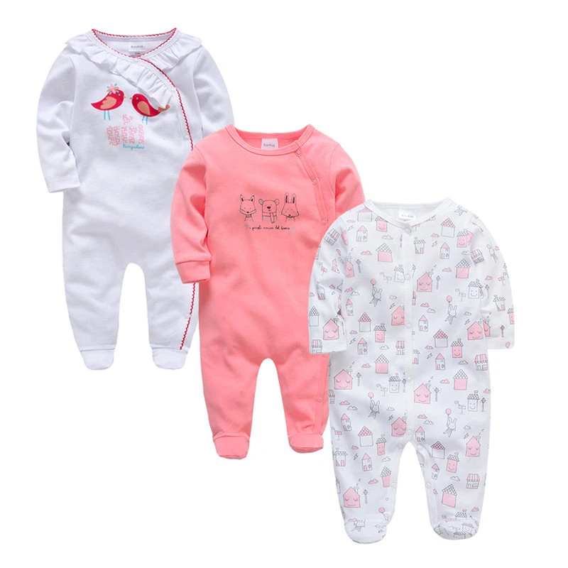 2019 Baby Girl Autumn Footies Newborn Clothes Baby Girl Ropa Bebe Recien Nacido Baby Girl Footies Long Sleeve Boy Footed Pajama