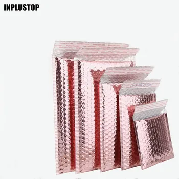 20pcs/lot Rose Gold Bubble Mailers Packaging Small Business Aluminum Film Envelope Budget Bags Wedding Gifts for Guests