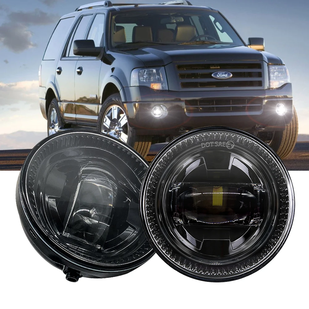 1 pair 30W Round Led Fog Lamp Cars Light for Ford F150 2007-2014 / Ranger 2008-2011 / Expedition 2007-2015