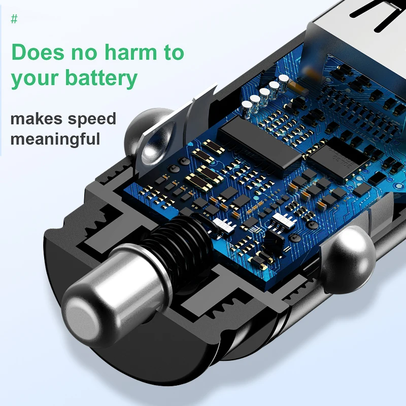 Baseus Car Charger USB Cigarette Lighter Quick Charge 4.0 QC3.0 PD Type C Fast Charging Phone Auto Charger Accessories