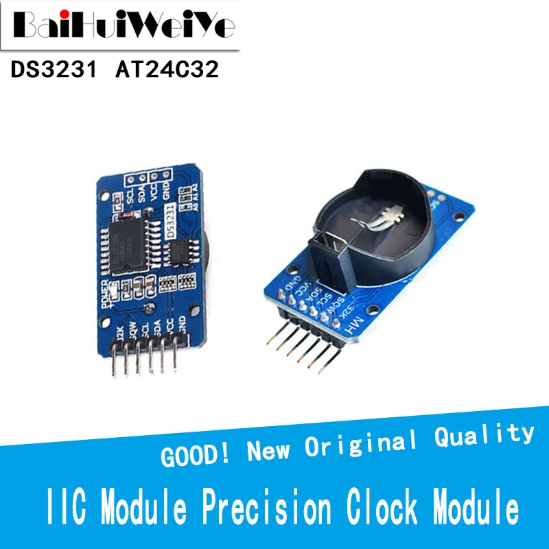 

AT24C32 DS3231 IIC Module Precision Clock Module DS3231SN Memory Module DS3231 Mini Module Real Time 3.3V/5V For Raspberry Pi