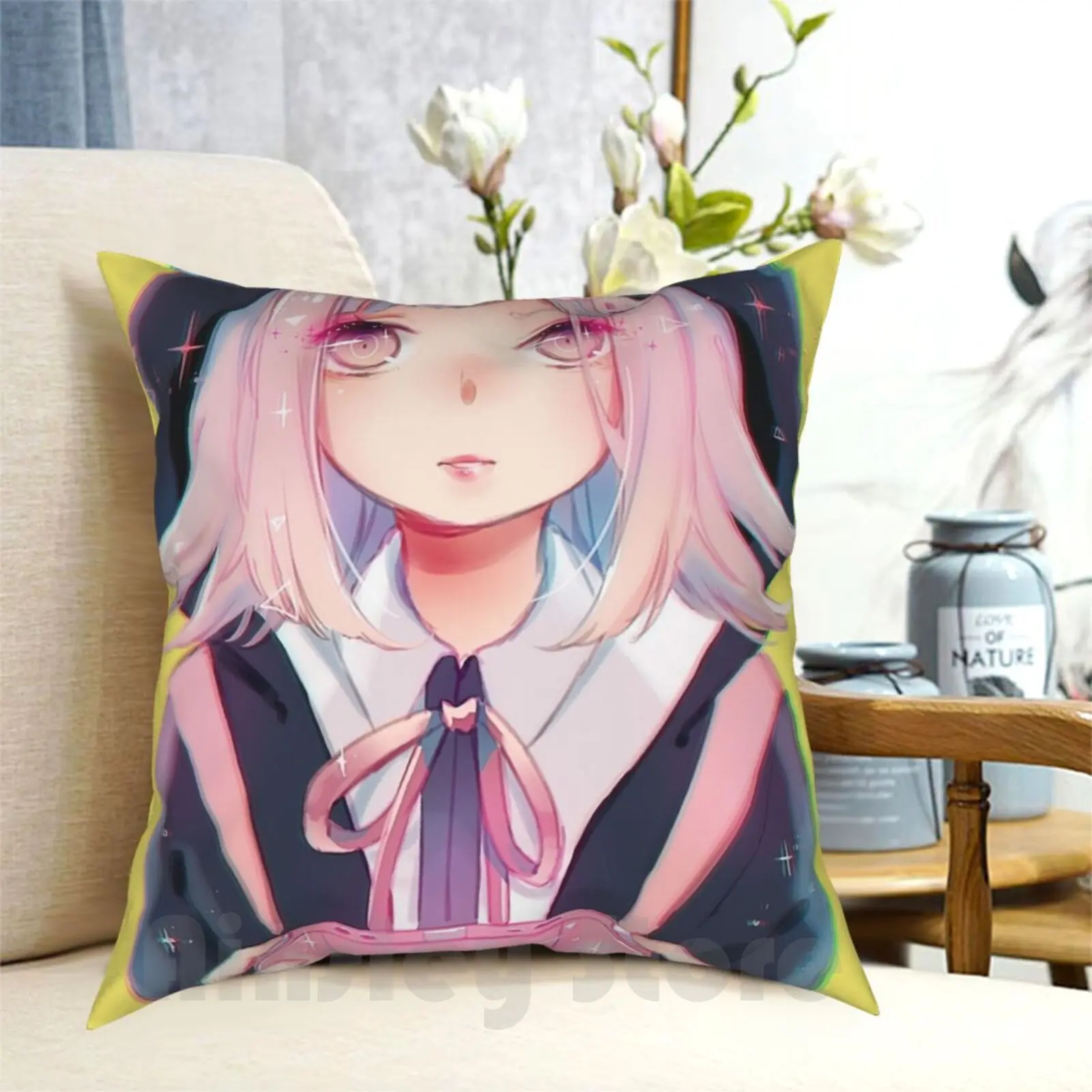 Chiaki Nanami Pillow Case Printed Home Soft DIY Pillow cover Danganronpa Manga Anime