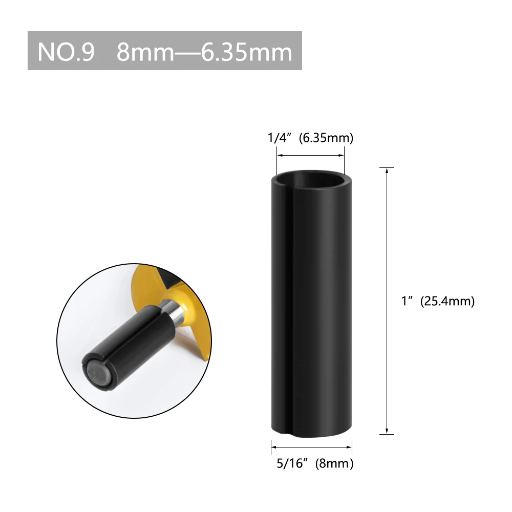 LA VIE 1 Stück CNC-Fräser-Halterung, hochpräziser Adapter, Spannzangenhalterung für Fräswerkzeuge, 6 mm, 6,35 mm, 8 mm, 10 mm, 12 mm, 12,7 mm – Detail 11