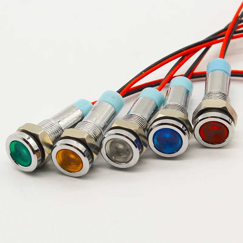 6mm LED indicator light 6V 12V 24V 220V signal lamp