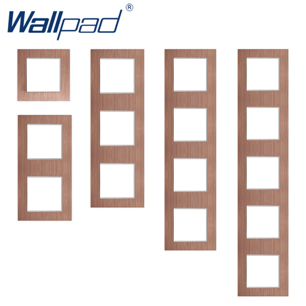 Vertical Wallpad Brown Aluminum Alloy Panel Metal Frame Only