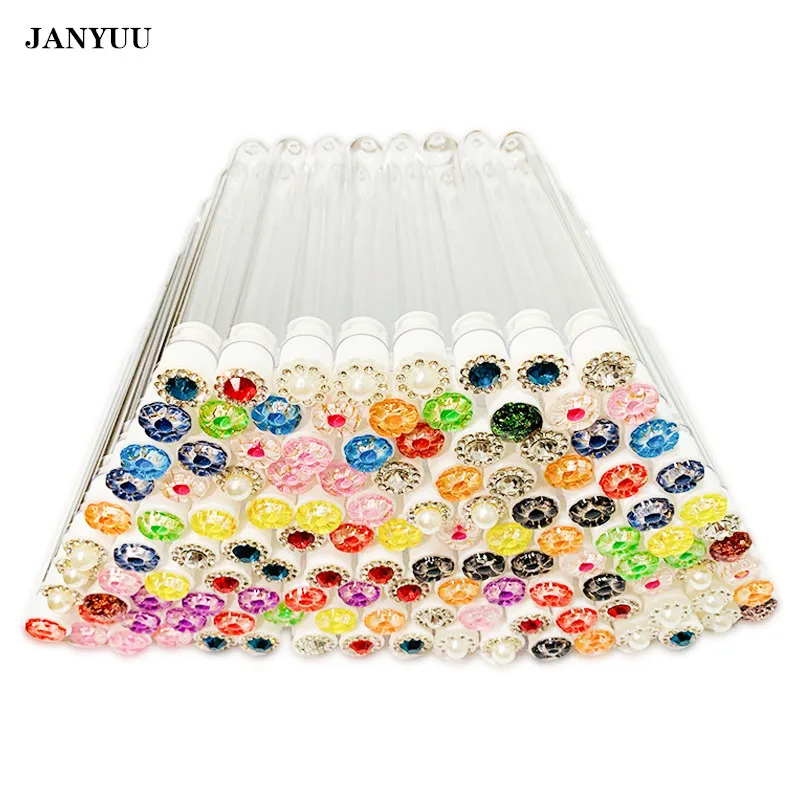 Disposable Mascara Brushes Diamond Eyelash Spoolies Makeup Brush Mascara Wand in Sanitary Tube Lash Supplies