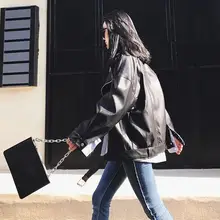 Women’s Faux Leather Motorcycle Jacket #5