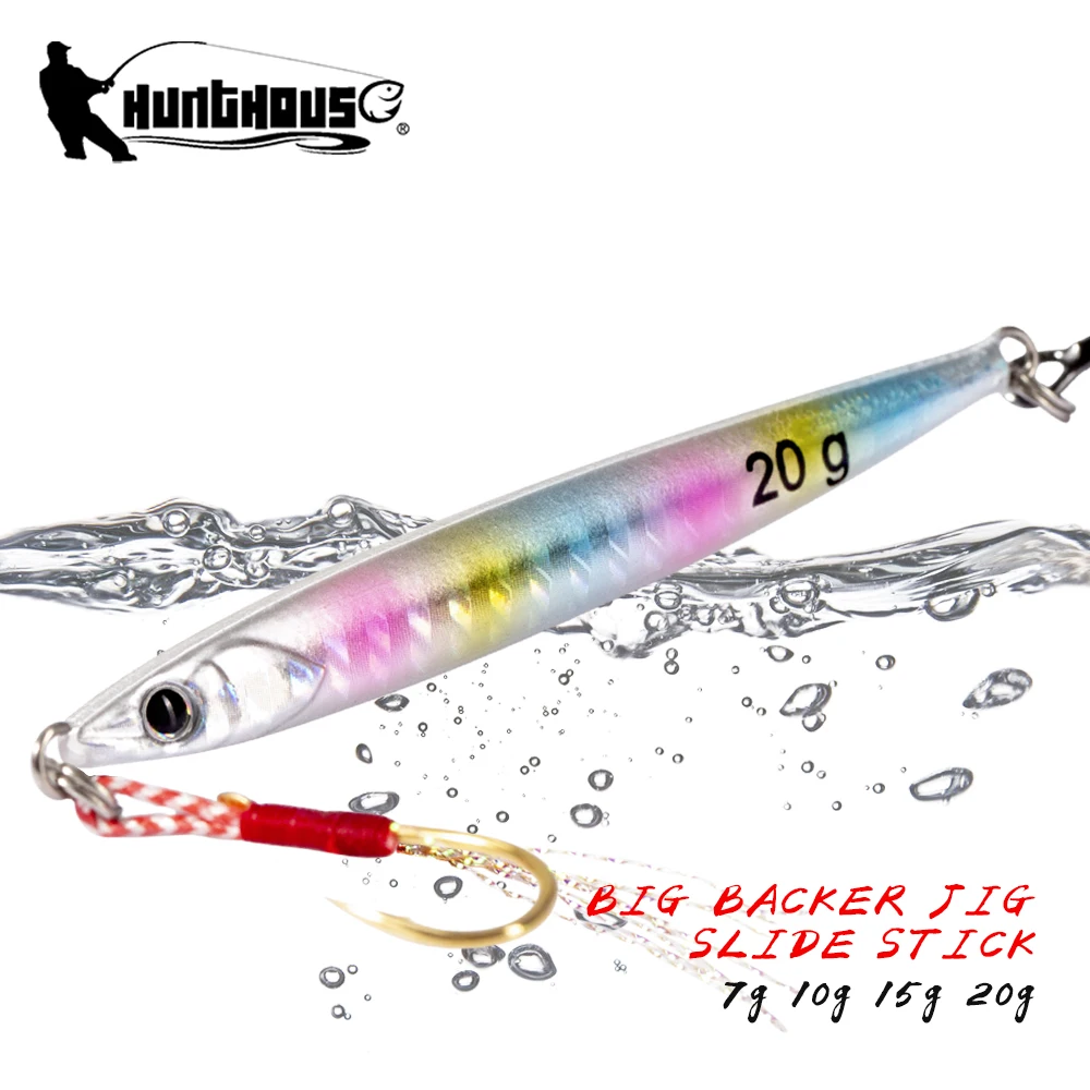 

Hunthouse fishing sinking metal spoon bait jigging hard lure 7g/10g/15g/20g shore casting jig Artificial for sea bass