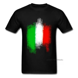 Italy flag T Shirts Men T-shirt New Arrival Black Tshirts Short Sleeve Gift Cotton O Neck Clothes Summer Tops & Tees Labor Day