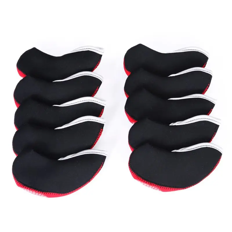 10 Pcs/Set Portable Sport Neoprene Golf Club Head Cover Iron Protective Headcovers Protector