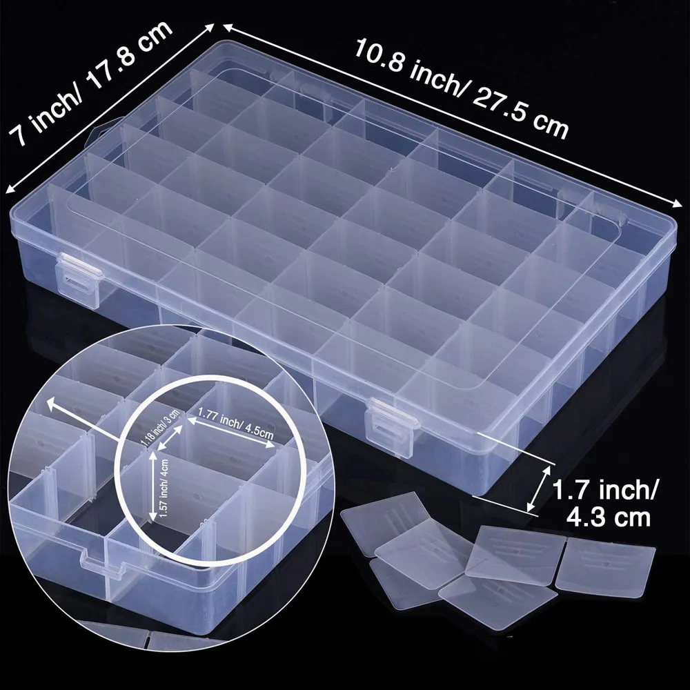 36 siatek Plastikowe pudełko z organizerem nici do haftu i 50 szpulek nici dentystycznych i 2 szt. naklejek z numerami nici do przechowywania haftu