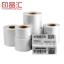 5000pcs/roll Dumb Silver Print Paper Adhesive Carton Label Paper 30*10mm 40*10mm 50*10mm 70*40mm 100*60mm