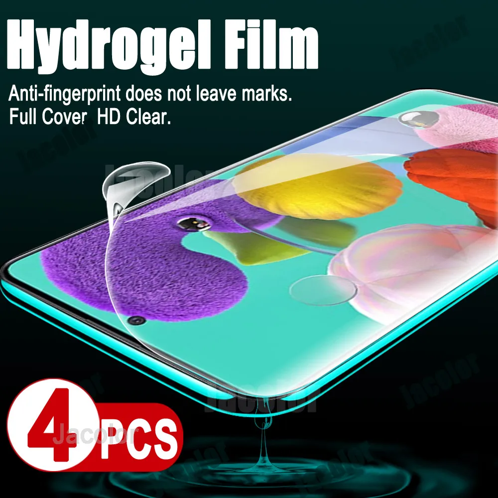 4PCS Water Gel Film For Samsung Galaxy A51 4G/5G Hydrogel Safety Film Samsun A 51 A516 A515 Protective Film Not Tempered Glass