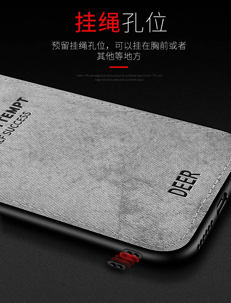 Per Xiaomi Redmi Note 8 Pro Custodia morbida in silicone di lusso + tessuto rigido Custodia protettiva per gatti cervi per xiaomi redmi 8 8A