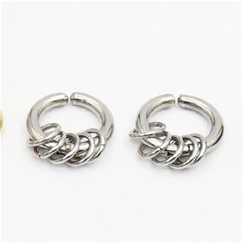 Große Creolen aus Edelstahl, 1 Paar, runde Form, 3 mm x 12 mm, Herren, Farbe: Schwarz. – Detail 8