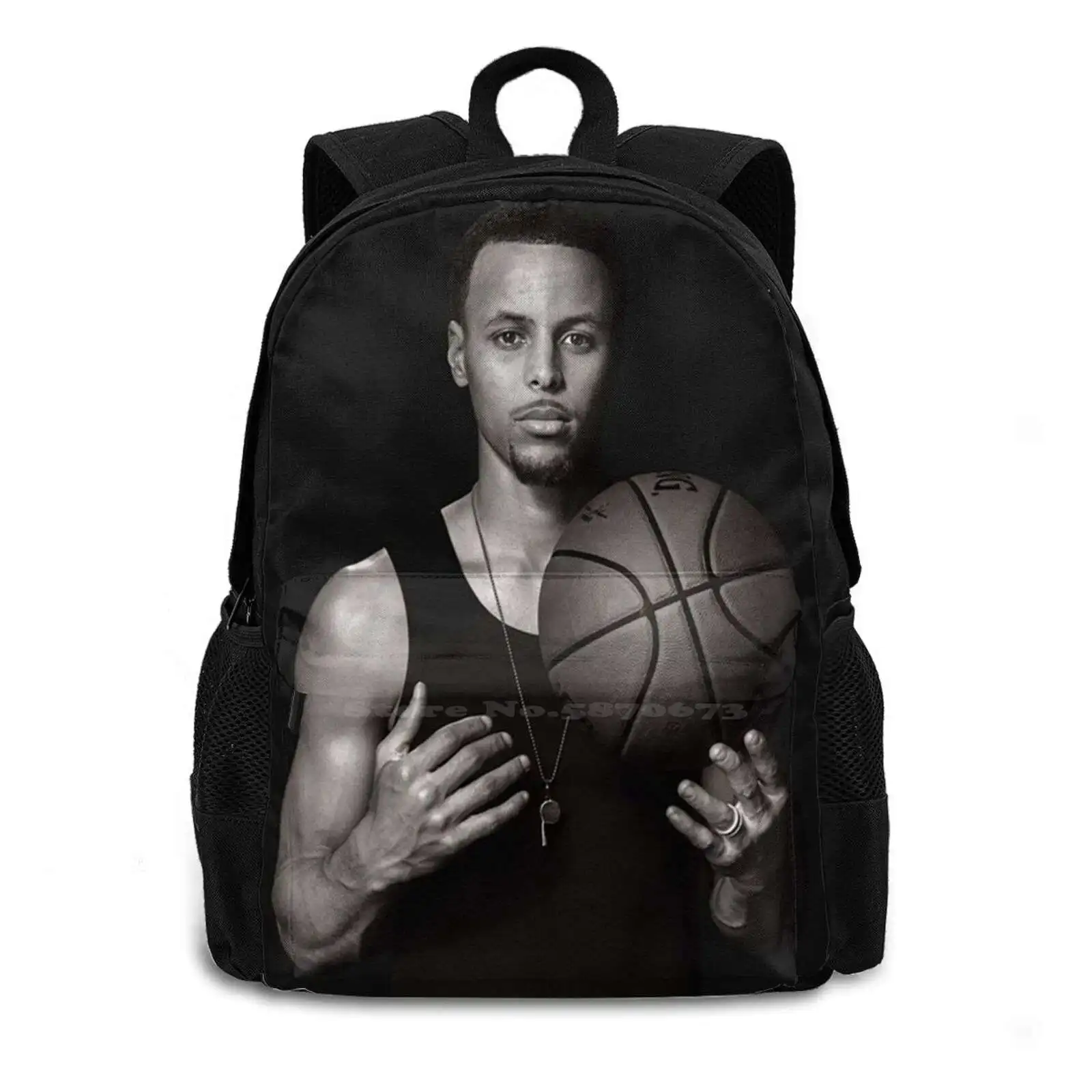 Steph-Curry Fashion Pattern Design Travel Laptop School Backpack Bag Steph Curry Michael James Baseball Sport